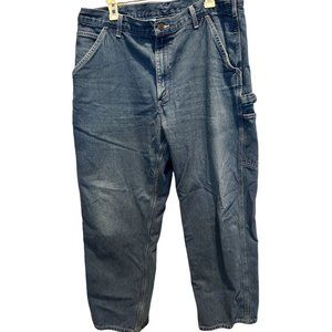 Carhartt Carpenters Blue Denim Jeans 38 x 30, Original‎ Dungarees Straight Leg